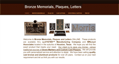 Desktop Screenshot of bronzememorialsplaquesletters.com
